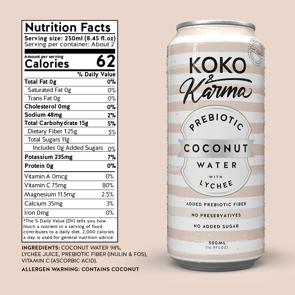 Prebiotic Coconut Water with Lychee