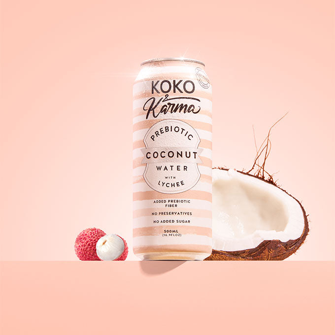 Coconut water with lychee