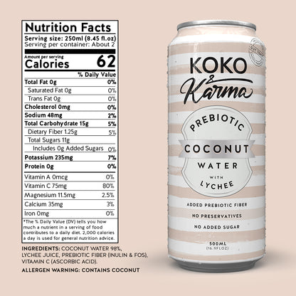 Prebiotic Coconut Water with Lychee